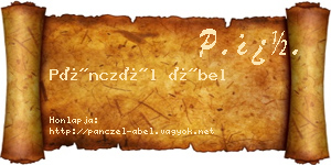Pánczél Ábel névjegykártya